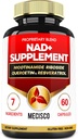 NAD+ Supplement with Nicotinamide Riboside w/Quercetin, Resveratrol, Turmeric, Rhodiola Rosea, Astragalus - 60 Count
