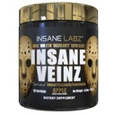 Insane Labz Insane Veinz Gold, Nitric Oxide μη διεγερτική πριν από την προπόνηση σκόνη, φορτωμένο με Hydromax, Nitrosigine, Αυξάνει την αγγειότητα και τη ροή του αίματος, 30 Srvgs, Apple