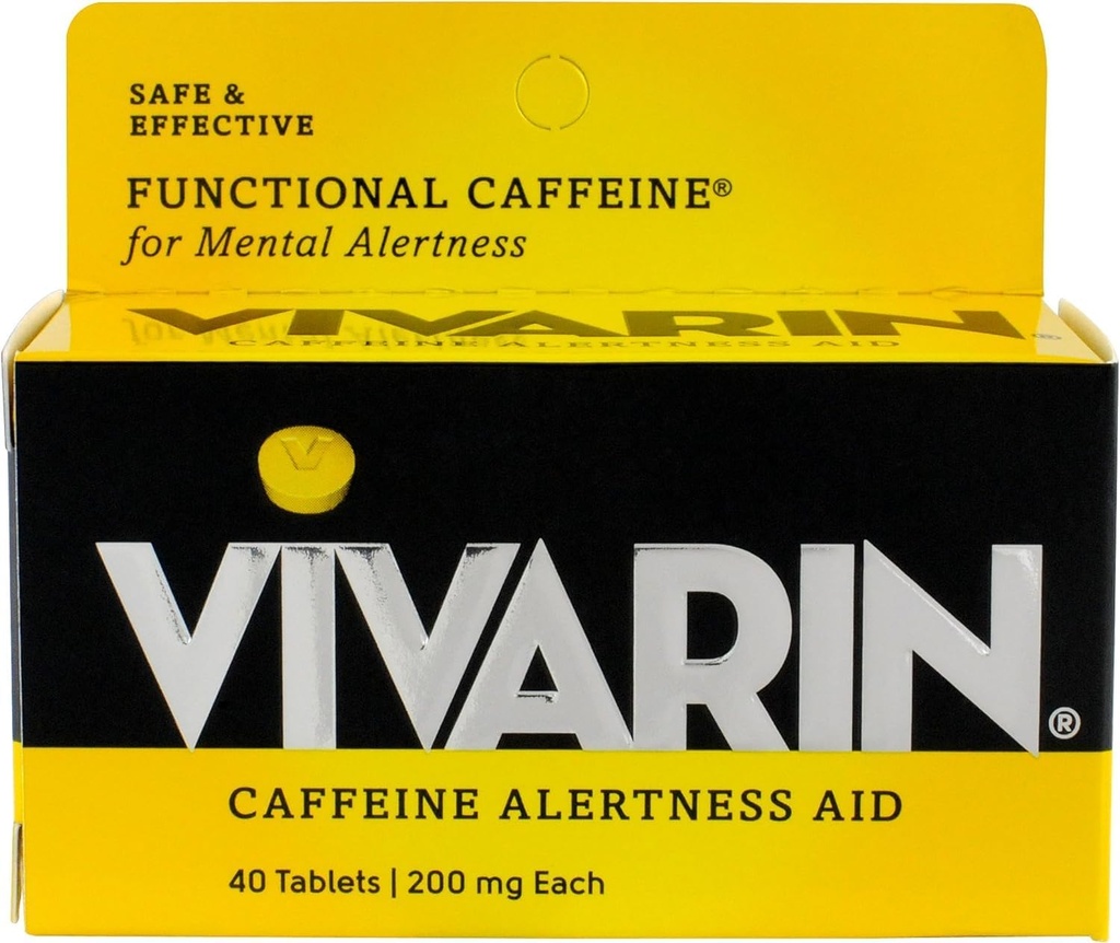 Vivarin Alertness Aid Tablets 40 Count 200mg Tablets (4 Συσκευασία)