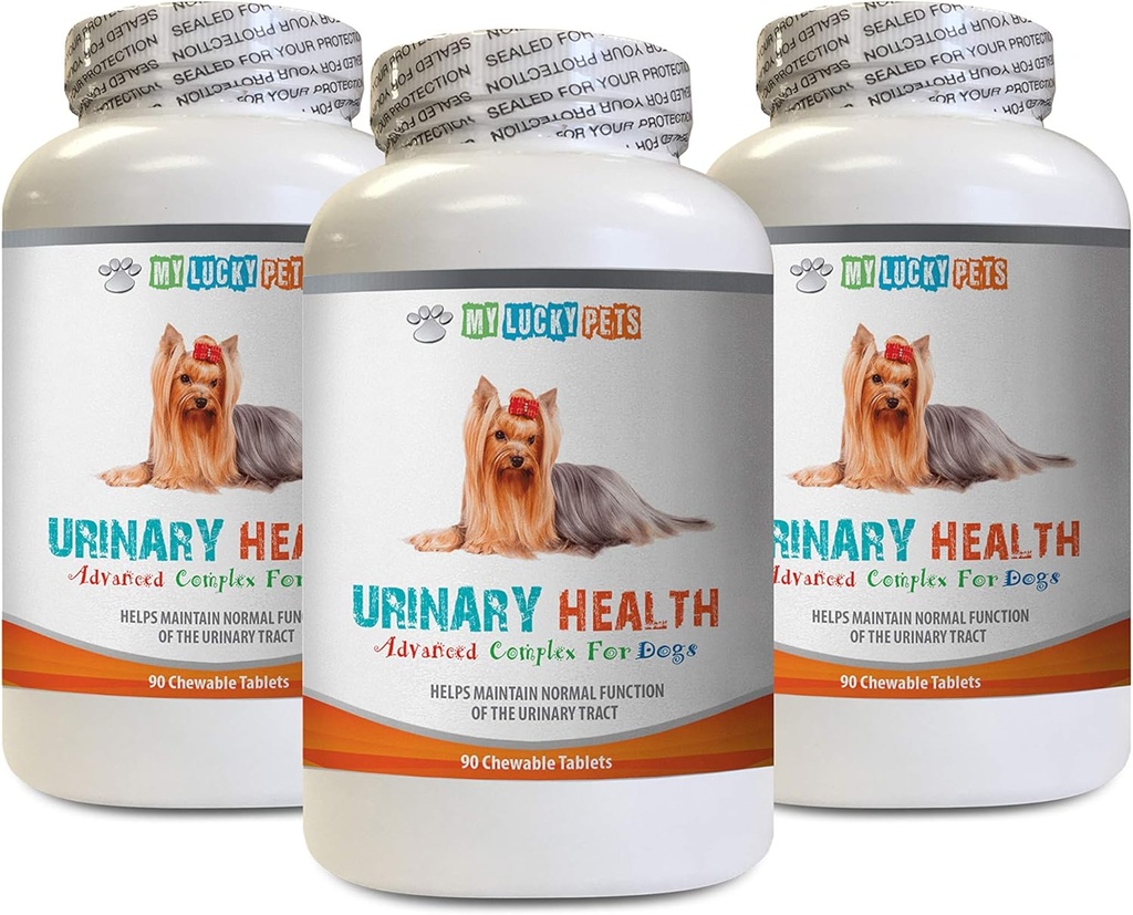 Φροντίδα της ουροδόχου κύστης - Dog Urinary Health Formula - Βοηθά με θέματα ακράτειας και της ουροδόχου κύστης - Immune Boost - Dog Cranberry συμπλήρωμα - 3 μπουκάλια (270 Treats)