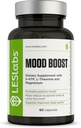 LES Labs Mood Boost – Άγχος ανακούφιση, υποστήριξη διάθεσης, βαθιά χαλάρωση & καλύτερος ύπνος – 5-HTP, Ashwagandha, Rhodiola Rosea, μαγνήσιο, L-Θεανίνη & GABA – Συμπλήρωμα μη ΓΤΟ – 60 κάψουλες