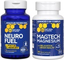 ΦΥΣΙΚΑ ΣΤΑΚΙΑ MagTech Magnesium + NeuroFuel Nootropic Bundle - Υποστηρίζει χαλάρωση, Εστίαση & Εγκεφαλική Υγεία* - 165 Σύνολο Καψών
