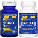 ΦΥΣΙΚΑ ΣΤΑΚΙΑ MagTech Magnesium + NeuroFuel Nootropic Bundle - Υποστηρίζει χαλάρωση, Εστίαση & Εγκεφαλική Υγεία* - 165 Σύνολο Καψών