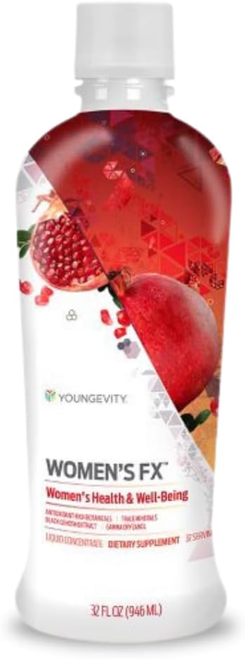 Youngevity Women's FX with Black Cohosh, 32 Oz – Φυσικό συμπλήρωμα Ποτό - Εμμηνόπαυση Ανακούφιση και All-Essential, Βιταμίνες σε ένα μπουκάλι