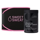Sports Research® Training Performance Pack - Creatine Monohydrate and Sweet Sweat Waist Trimmer (Black/Pink, Large)