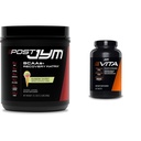 Post JYM Active Matrix Post-Workout με BCAAs, Γλουταμίνη & More ουράνιο τόξο Sherbert Γεύση + Vita JYM Πολυβιταμίνη αθλητή με πάνω από 25 βασικά συστατικά 60 δισκία