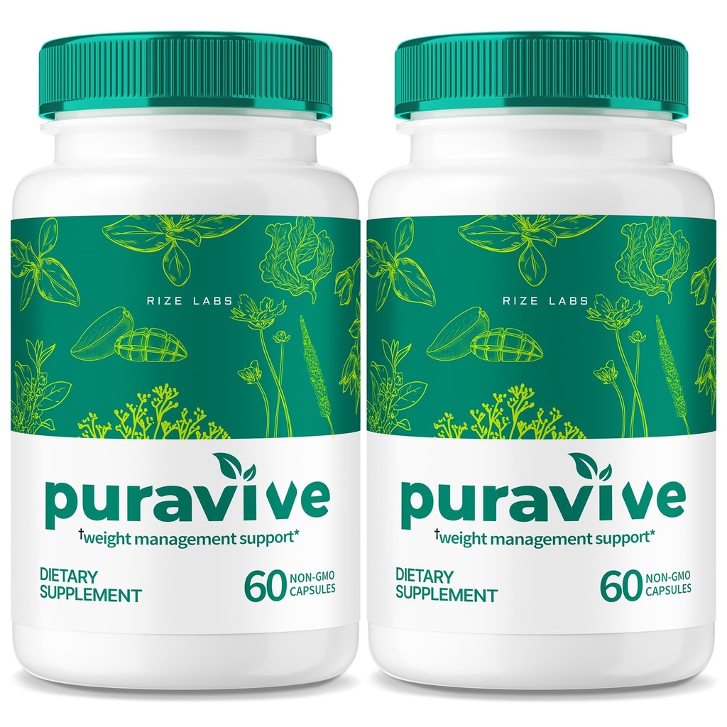(2 Πακέτο) Puravive, Puravive Κάψουλες απώλειας βάρους, Puravive Exotic Rice Method, All Natural Detox & Cleanse Support, Pura Vive Keto Κριτικές (120 Κάψουλες)