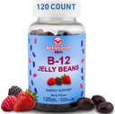 B12 Jelly Beans - Μασώμενες βιταμίνες Gummies για τα παιδιά - Παιδική βιταμίνη συμπληρώματα - Vegan Energy B12 Gummy συμπλήρωμα - 120 φασόλια μούρων