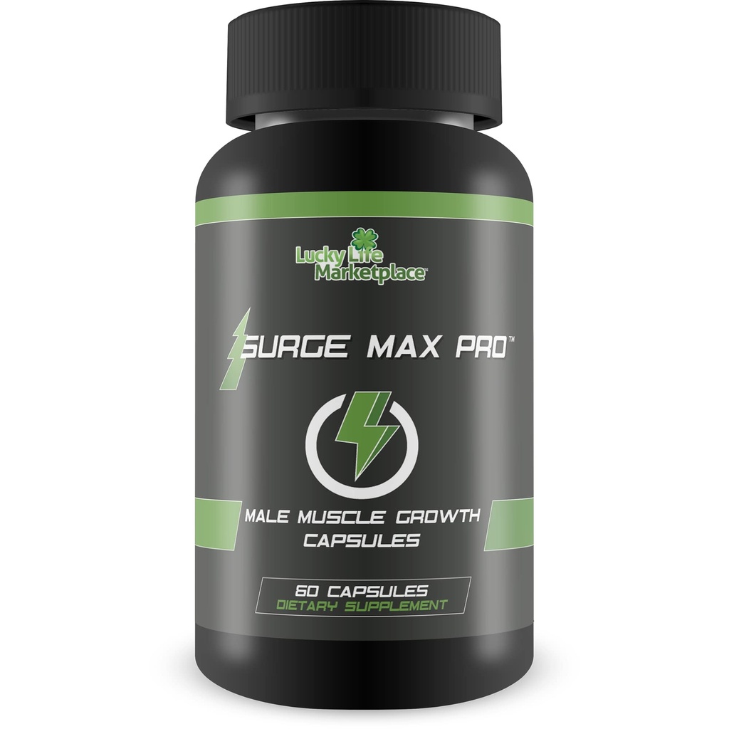 Surge Max Pro - Muscle Growth Formula - Ενίσχυση Δύναμης, Δύναμης, Σταμίνας, & Ενέργειας - Εκρηκτική Μυική Αντλία - Μεγάλα Κερδίσματα - Βοήθημα Οξυγόνο & Θρεπτικό Παράδοση στους Μυς - L-Αργινίνη - Κατασκευαστική Μυϊκή Μάζα