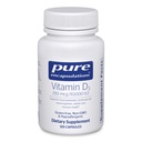 Pure Encapsulations Βιταμίνη D3 250 mcg (10.000 IU) - Συμπλήρωμα για την υποστήριξη των οστών, των αρθρώσεων, του μαστού, της καρδιάς, του παχέος εντέρου και του ανοσοποιητικού - με Premium βιταμίνη D - 120 κάψουλες