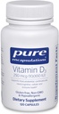 Pure Encapsulations Βιταμίνη D3 250 mcg (10.000 IU) - Συμπλήρωμα για την υποστήριξη των οστών, των αρθρώσεων, του μαστού, της καρδιάς, του παχέος εντέρου και του ανοσοποιητικού - με Premium βιταμίνη D - 120 κάψουλες