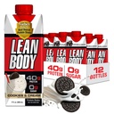 Lean Body Ready-to-drink cookies and Cream Protein Shake, 40g Protein, Whey Blend, 0 Ζάχαρη, Γλουτένη No, 22 Βιταμίνες & Ορυκτά, (Ανακυκλώσιμο χαρτοκιβώτιο & Lid - Συσκευασία των 12) LABRADA, 17 Fl Oz (Pack of 12)