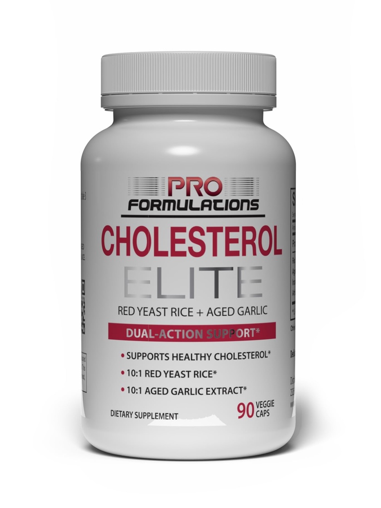 Pro Formulations MD Cholesterol Elite – Υποστήριξη διπλής χοληστερόλης δράσης – 90 Veggie caps – Powered by Red Yeast Rice & Aged Garlic Extract – Enhanced with Inositol & Artichoke Extract