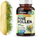 BIO KRAUTER Κάψουλες σκόνης Pine Pollen 1000 mg - 100 κάψουλες Pine Pollen για άνδρες και γυναίκες Υποστήριξη - συμπλήρωμα βοτάνων για την υποστήριξη του ανοσοποιητικού