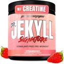 PROSUPPS Dr. Jekyll Signature Pre Workout Powder with Creatine - Stim-Free Preworkout Υποστηρίζει τον όγκο και την αντοχή των μυών - Caffeine-Free Γυμναστήριο & Fitness Συμπληρώματα (Strawberry, 30 Services)