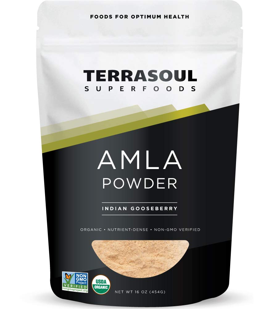 Terrasoul Superfoods Organic Amla Berry Powder (Amalaki), 16 Oz - Πλούσιο σε Αντιοξειδωτική Βιταμίνη C 