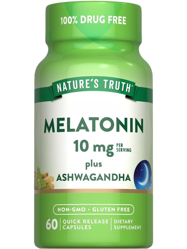 Nature's Truth Melatonin 10mg με Ashwagandha 