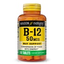 MASON ΦΥΣΙΚΗ Βιταμίνη B12 50 mcg με Ασβέστιο, 100-Day Supply, Συμπλήρωμα Διατροφής για την υποστήριξη των επιπέδων Φυσικής Ενέργειας, 100 Tablets (Pack of 1)