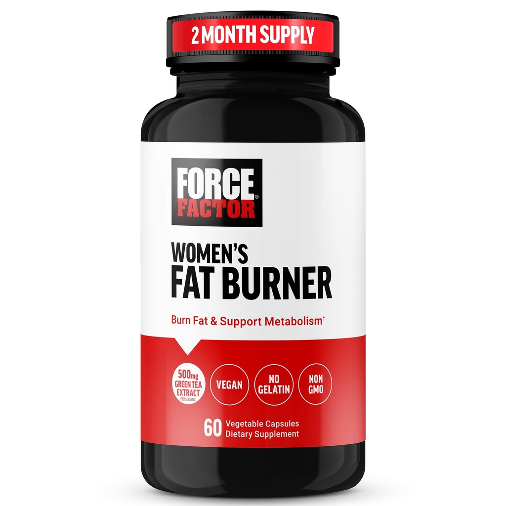 FORCE FACTOR Γυναικεία λίπος Burner, αναμνηστική μεταβολισμού, και το βάρος-απώλεια συμπλήρωμα υποστήριξης, Πράσινο τσάι λίπος καύση βάρος-χαμένα χάπια για να βοηθήσει με την ενέργεια, τη διατροφή και την άσκηση, Vegan, μη GMO, 60 κάψουλες