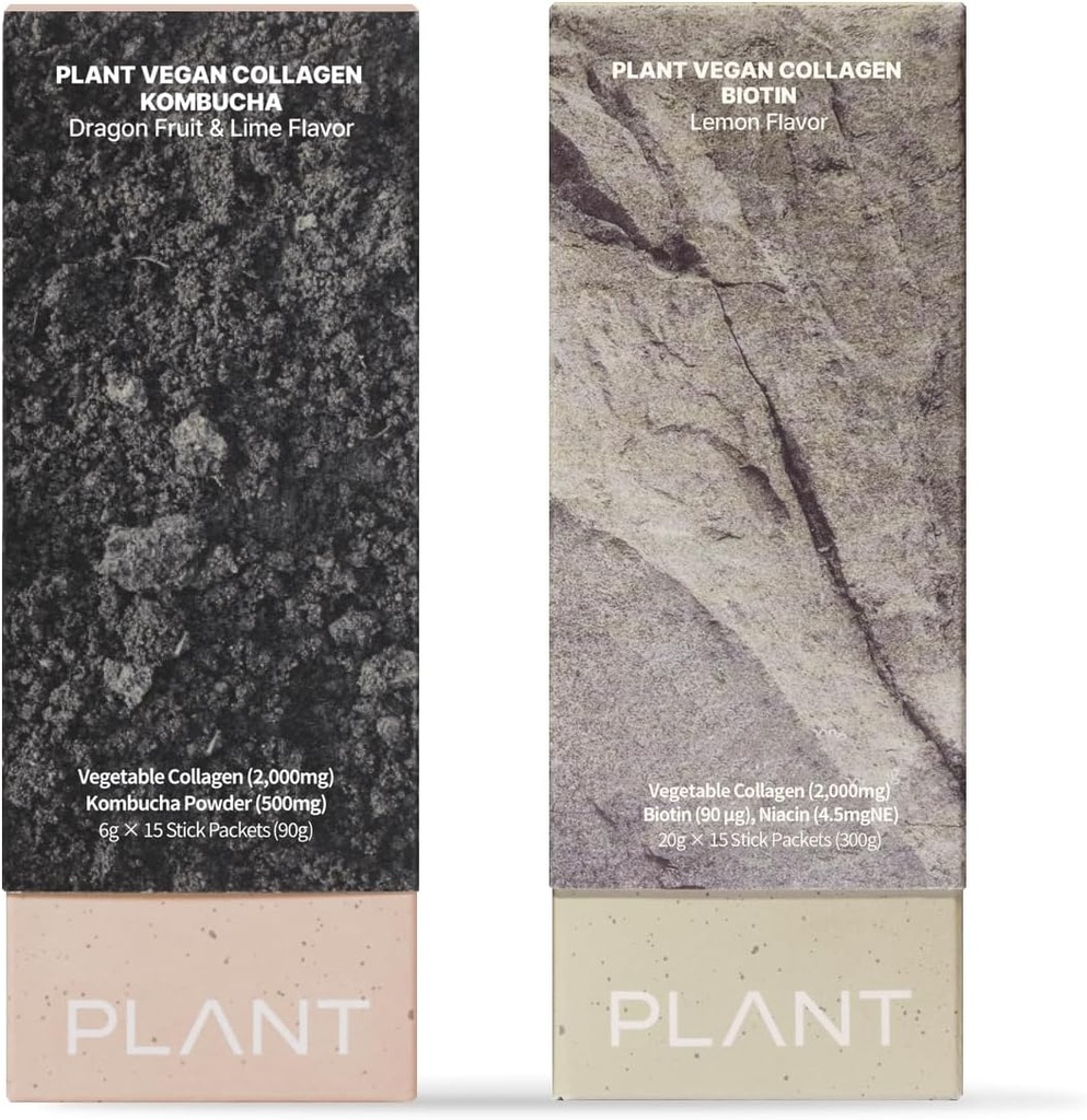 PLANT Κολλαγόνο Vegan Kombucha & Υγρό Κολλαγόνο Βιοτίνη