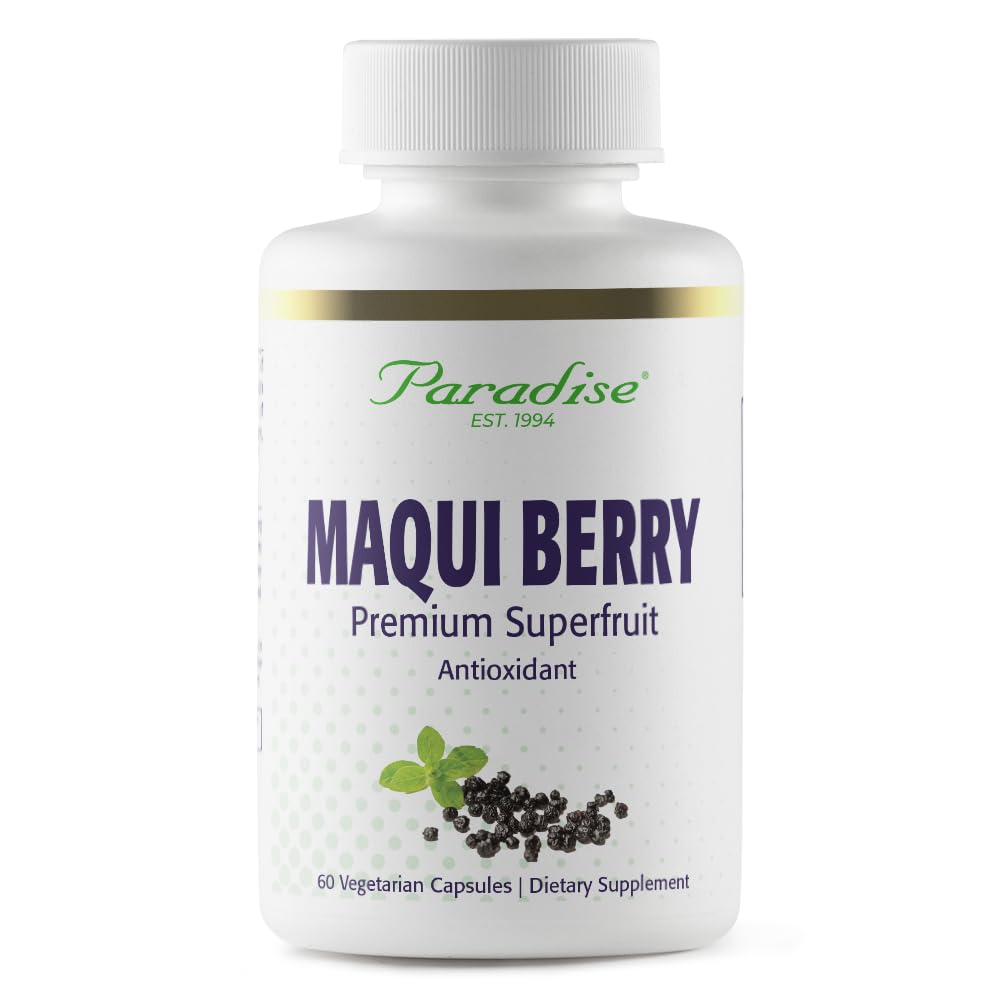 Paradise Herbs, Organic Maqui Berry Extract, 400 mg, νωπά, παγωμένα Συμπυκνώματα για Ανώτερη Ικανότητα, Μη ΓΤΟ, Vegan, 60 Κάψουλες