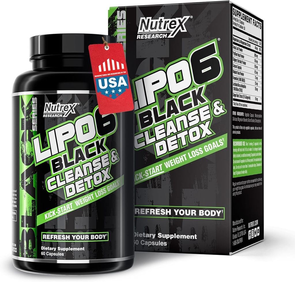 Nutrex Έρευνα Lipo-6 Καθαρισμός & Detox για την απώλεια βάρους & Digestive Health 