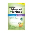 Από τους Κατασκευαστές της Δραμαμίνης, Advanced Herbals Ginger & Ashwagandha Lozenges, για Ναυτία Ανακούφιση & Στρες Υποστήριξη, Τροπικά Φρούτα και Ginger Γεύση, 20 Count