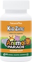 NaturesPlus Animal Parade KidZinc, Tangerine Flavor - 90 Animal-Shaped Lozenges, Συσκευασία των 3 - Βιολογικά Χηλικός ψευδάργυρος - Vegan, Χωρίς γλουτένη - 270 Σύνολο εξυπηρετήσεων