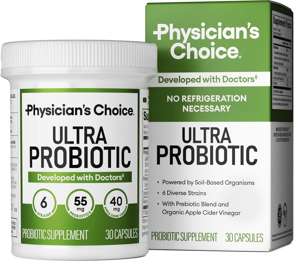 Ultra Probiotic - 60B SBO Probiotic - 6 Strains - Με βάση το έδαφος - Advanced Probiotic Users - Probiotics for Women & Men - Digestive Health - Υποστηρίζει περιστασιακή δυσκοιλιότητα, αέριο & Bloating