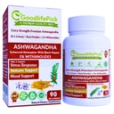 Premium κάψουλες Ashwagandha με Μαύρο Πιπέρι. Ισχυρό 5% Wthanolides από Ashwagandha σκόνη & 20:1 εκχύλισμα 90 ct. Φυσικό NonGMO NO σκόνη ρυζιού NO Filler