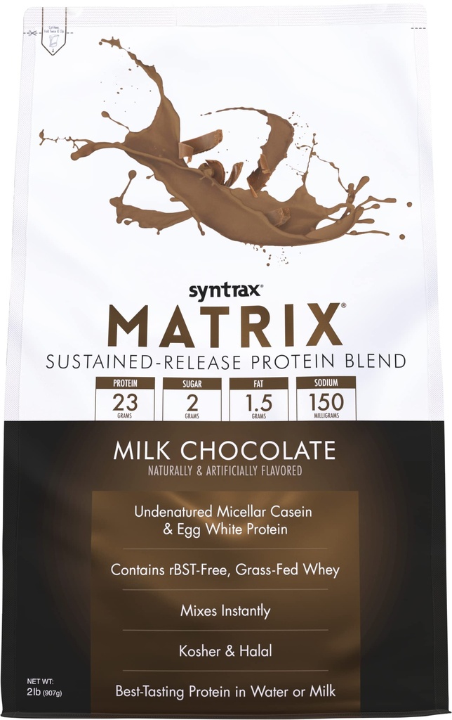 Syntrax Nutrition Matrix - Διαρκής-Απαλείφεται πρωτεΐνη Blend, σοκολάτα γάλακτος 2 lbs.