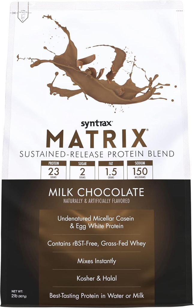 Syntrax Nutrition Matrix - Sustained-Release Protein Blend, Milk Chocolate 2 lbs.