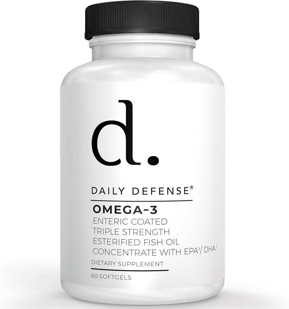 Ωμέγα 3 Fish Oil 1000mg συμπλήρωμα - Ωμέγα 3 DHA EPA συμπλήρωμα για άνδρες & γυναίκες για το δέρμα, νύχια, γνωστική, & καρδιά Υποστήριξη - 60 Enteric Coated Fish Oil Softgels, Made in The USA