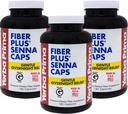 Yerba Prima Fiber Plus Senna Κάψουλες, 180 Count (3 Pack) - Απαλό Overnight Relief, USA Made, Μη ΓΤΟ, Χωρίς γλουτένη