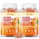 Ασβέστιο Μαγνήσιο Ψευδάργυρος Gummies με βιταμίνη D3 & K2 - Υψηλή απορρόφηση Μαγνήσιο Γλυκινικό 400mg - Συμπλήρωμα Ασβέστου χωρίς ζάχαρη - Υποστήριξη Νευρικό Μυϊκό Άρθρωμα & Ανοσία - για ενήλικες άνδρες Γυναίκες Παιδιά
