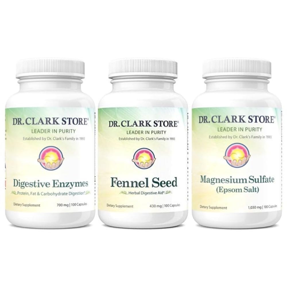 Dr Clark Store Flat Tummy & Debloating Kit – Φυσικό Digestive Υποστήριξη για την Ανακούφιση, Επίπεδη Στομάχι και Βελτιωμένη Υγεία των Ούλων