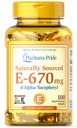 Puritan's Pride Vitamin E- 670 mg 100% Natural-100 Softgels