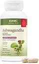 GNC Herbal Plus Ashwagandha 600mg συμπλήρωμα, κλινική δύναμη, χορτοφάγοι, υποστήριξη ανακούφισης στρες, 30 εξυπηρετήσεις