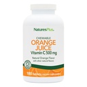 NaturesPlus Orange Juice Vitamin C 500 mg - 180 Μασώμενα Δισκία, Συσκευασία των 2 - Προάγει Βέλτιστη Ανοσοποιητική Υγεία - Απαλό στο στομάχι σας - Vegan, Χωρίς γλουτένη - 360 Σύνολο Σερβιρίσματος