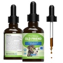 Pet Wellbeing Old Friend for Senior Dogs - Υποστηρίζει την υγεία του ανοσοποιητικού συστήματος, Κοινή Κινητικότητα, Υγιή Επίπεδα Ενέργειας, Alfalfa, Reishi - Κτηνιατρικό-Σχηματισμένο συμπλήρωμα βοτάνων 2 oz (59 ml)