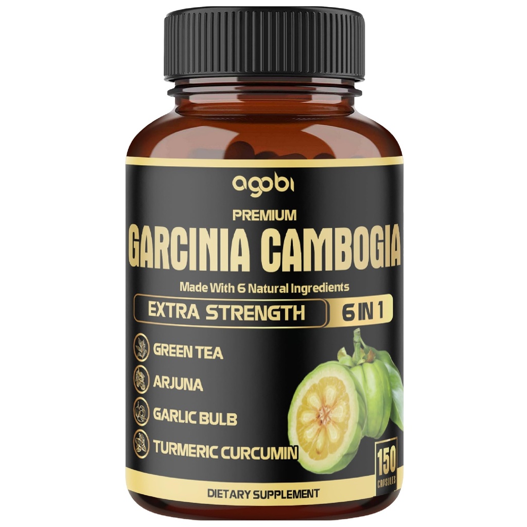 Premium κάψουλες Garcinia Cambogia με πράσινο τσάι, Arjuna, σκόρδο, κουρκουμά, μαύρο πιπέρι - συμπλήρωμα υγείας & ανοσοποίησης σώματος - 1 συσκευασία 150 καπάκια για 5 μήνες