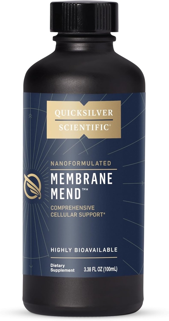Quicksilver Scientific Membrane Mend - Εγκεφαλική, Κυτταρική & Υγιής Γήρανση Υποστήριξη με Χολίνη Φωσφατιδύλου (PC), Τοκοτριενόλες Βιταμίνης Ε, Συμπληρώματα Αιδοανθελαίου & Ασταξανθίνης (3.38oz / 100ml)