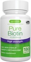 Igennus Clean Biotin 10.000mcg, Υψηλής Ικανότητας Βιταμίνη B7, Εργαστήριο Επαληθευμένο, Vegan, 1-a-Day, Μικρό εύκολο να καταπιούν κάψουλες, Όχι Μετά τη γεύση ή τη μυρωδιά, Hypoallergenic