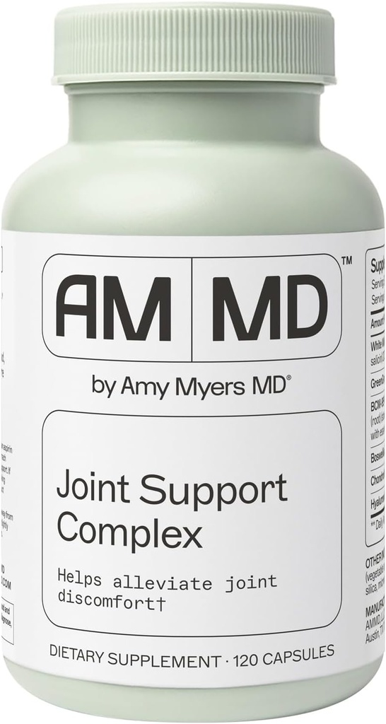 Amy Myers MD Join Support Complex Supplement - Supports Joint Health & Mobility - Glucosamine HCL - Chondroitin - Turmeric - 120 Capsules
