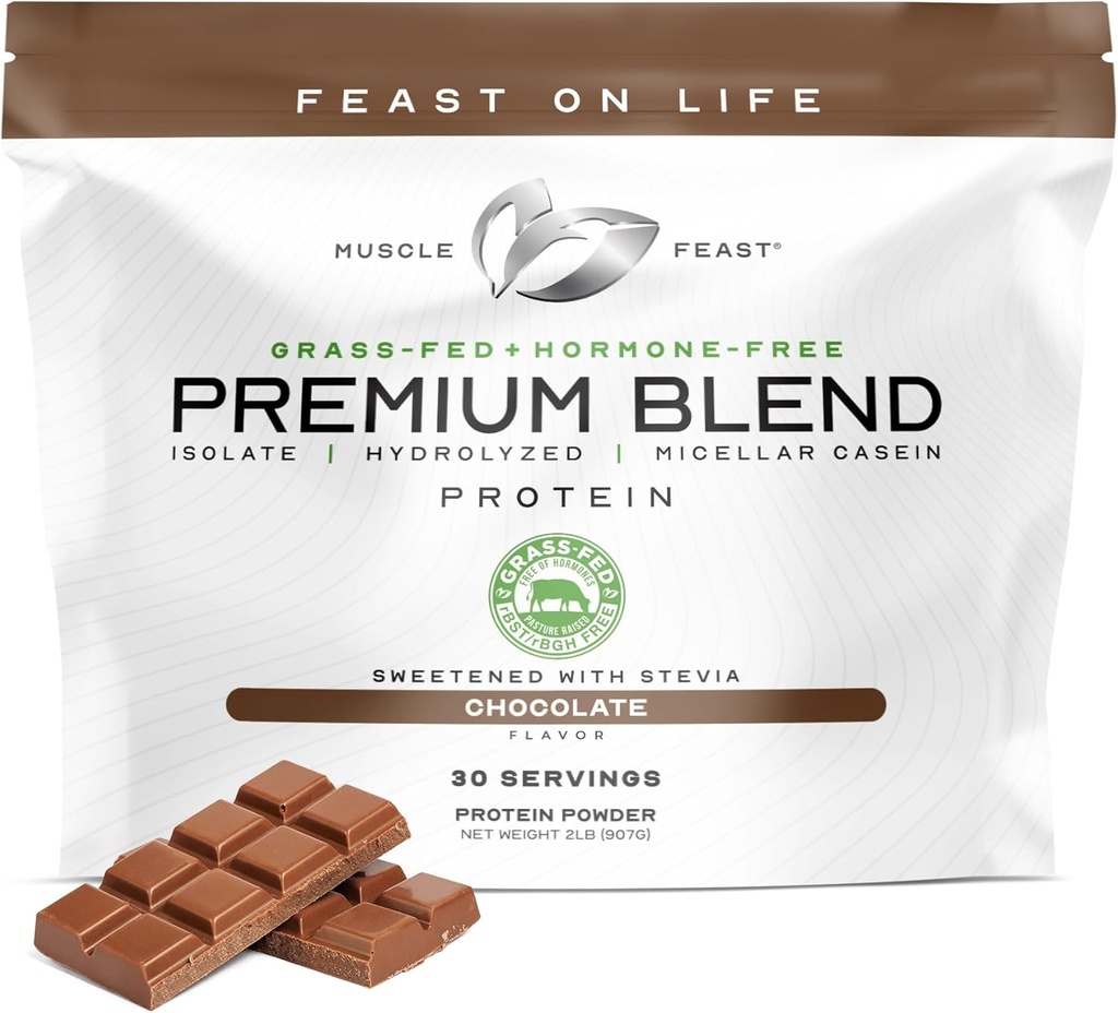 Μύες μύγα Premium Blend Όλα τα φυσικά ορμονών Δωρεάν χόρτο-Fed πρωτεΐνη Whey σκόνη, σοκολάτα, 2lb