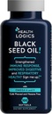 Health Logics Black Seed Oil, Cold Pressed, Rich Source of Omega 6 & 9 Essential Fatty Acids, from Nigella Sativa (100 Soft Gel Capsules)