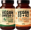 Vegan Omega 3 & Vegan Vitamin D3 + K2 Supplement Bundle - Φυτοβασισμένο DHA & EPA Λιπαρά Οξέα, 4000 IU Βιταμίνη D3 και 100mcg Βιταμίνη K2 ως Mk7