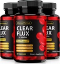 (3 Pack) Clear Flux Χάπια, Επίσημες κάψουλες ClearFlux, All-Φυσική Υποστήριξη, Premium Υποστήριξη για τη Διατήρηση Σταθερών Επιπέδων & Υγιούς Κυκλοφορίας, Φυσικό Clear Flux Health Review (180 Κάψουλες)