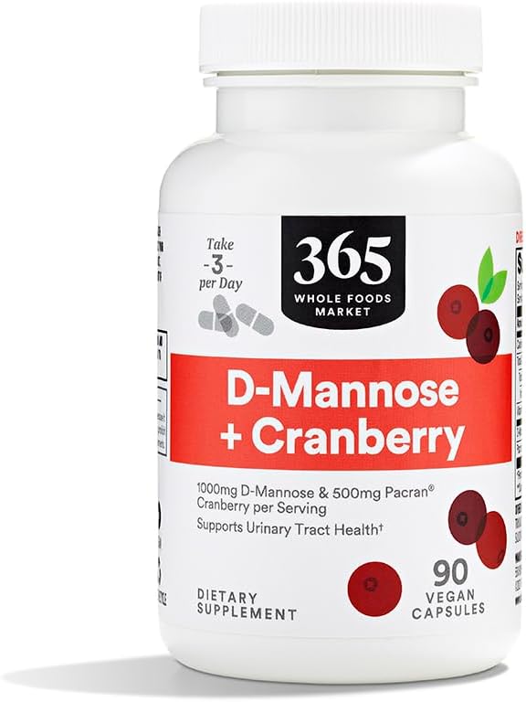 365 από Whole Foods Market, D-Mannose With Cranberry, 90 Count