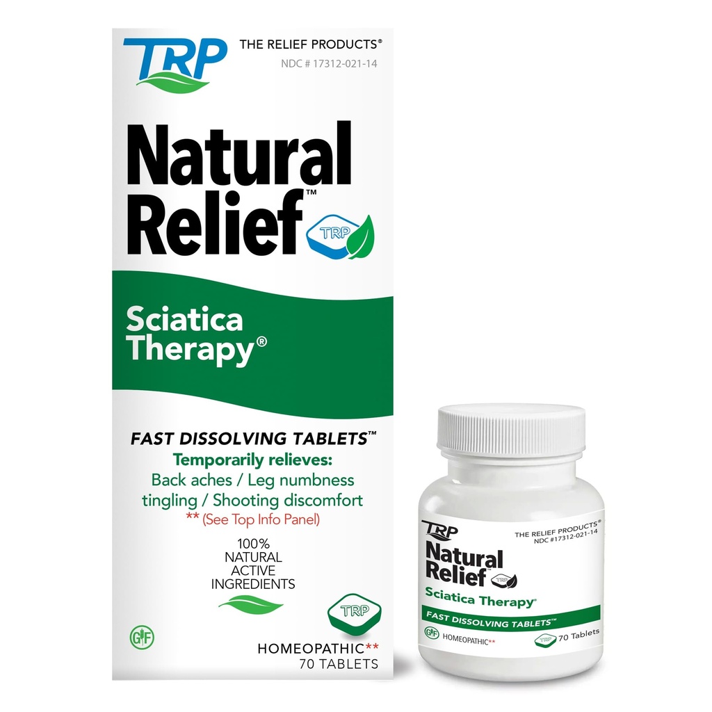 The Relief Products Sciatica Therapy Fast Dissolving Tablets - 100% φυσικά ενεργά συστατικά - 70 Count